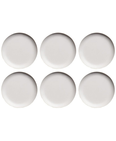 Natureone Craft Soft Matte Finish Coupe 8.5" Salad Plates, Set of 6, Service for 6