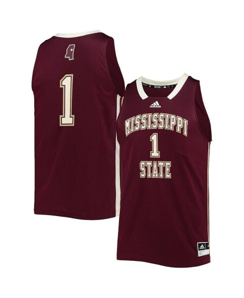 Men's #1 Maroon Mississippi State Bulldogs Reverse Retro Jersey