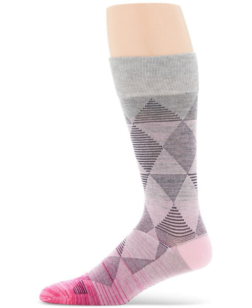 Men's Ombré Diagonal Herringbone Dress Socks