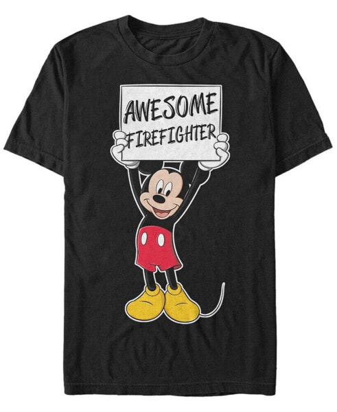 Men's Mickey Firefighter Short Sleeve T-Shirt