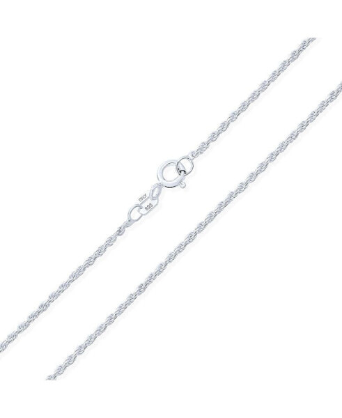 Rope Link Chain 2 MM 030 Gauge For Women Necklace Sterling Silver 24 Inch