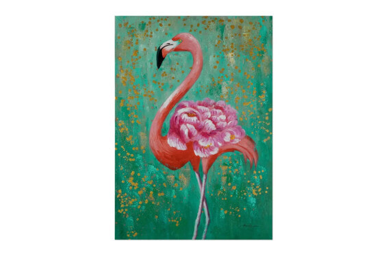 Acrylbild handgemalt Fabulous Flamingo