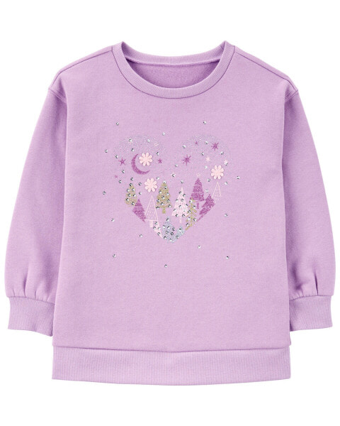 Toddler Heart Fleece Sweatshirt 2T