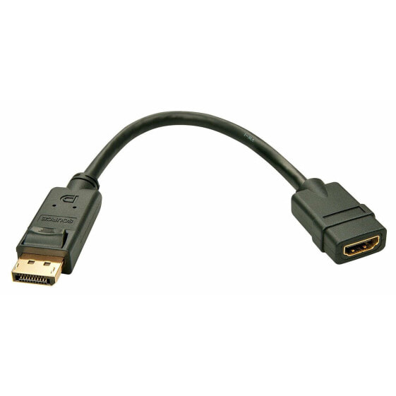 Адаптер HDMI-DisplayPort Lindy 41005 черный 15 см.