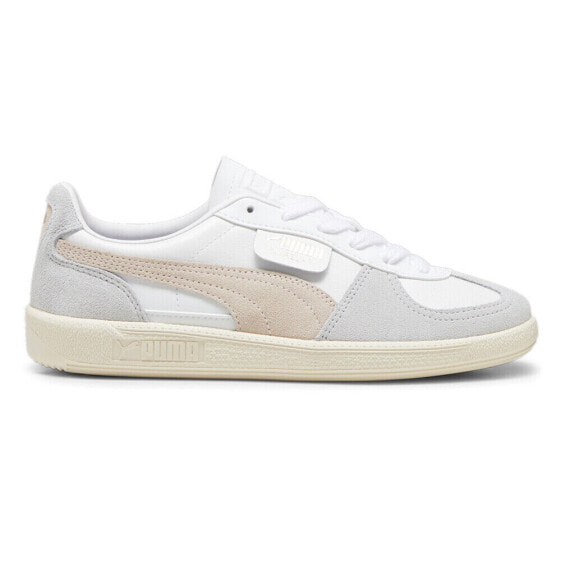 Puma Palermo Leather Lace Up Womens Beige, Grey, White Sneakers Casual Shoes 39