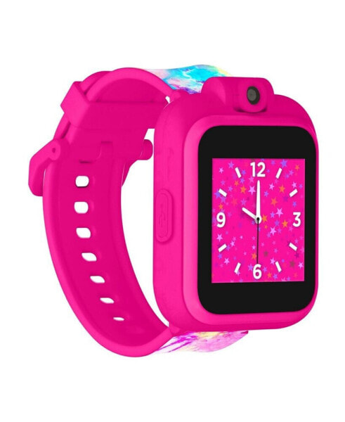 Kid's 2 Pink, Blue and Yellow Tie Dye Tpu Strap Smart Watch 41mm