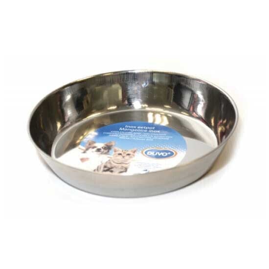 DUVO+ 200ml 13 cm Flat Steel Cat Bowl