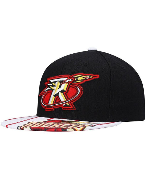 Men's x Lids Black, White Houston Rockets Hardwood Classics Reload 3.0 Snapback Hat