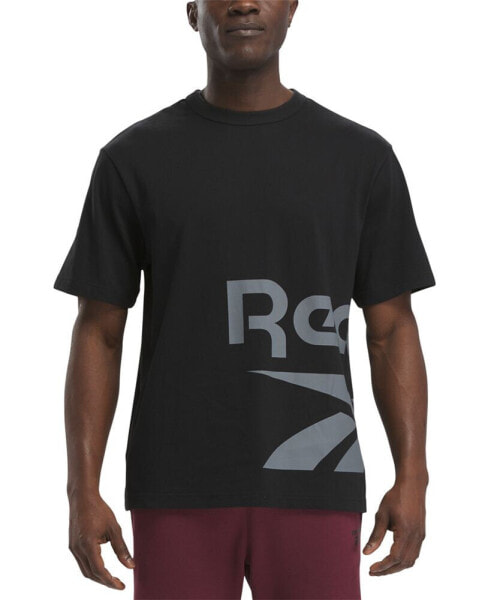 Men's Regular-Fit Side Vector Logo Graphic T-Shirt