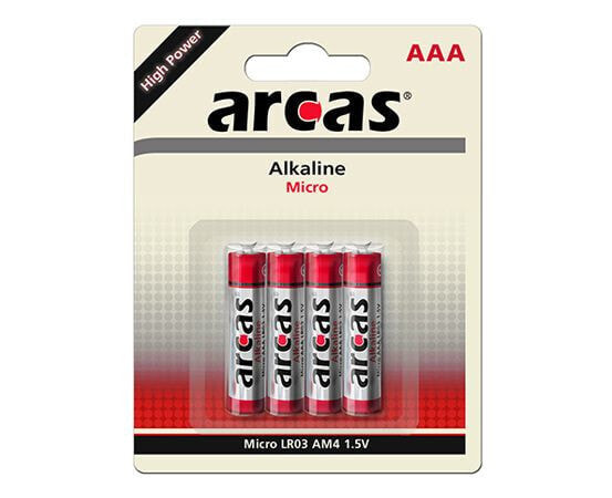 Одноразовая батарейка Arcas 117 00403 - AAA - щелочная - 1.5 V - 4 шт. - 1120 mAh