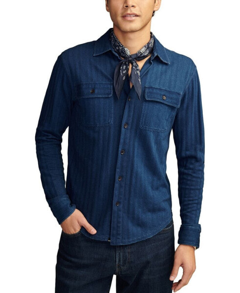 Men's Long Sleeves Jacquard Shirt