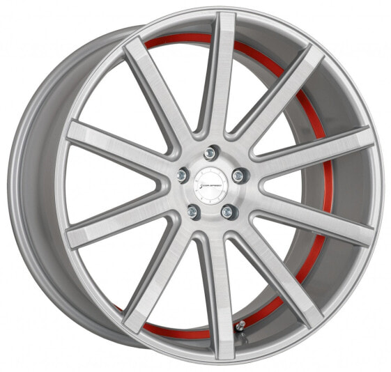 Колесный диск литой Corspeed Deville silver-brushed-surface / Undercut Color Trim rot - DS10 9x20 ET30 - LK5/112 ML73.1