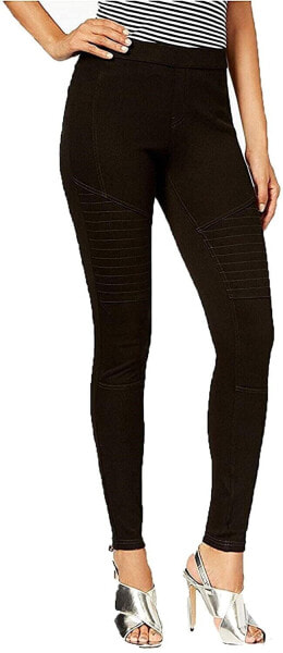 Черные леггинсы HUE женские Moto Denim Stretch в размере XS