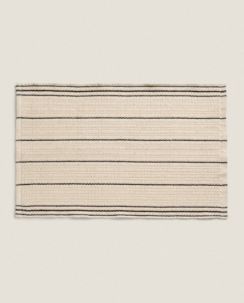 Striped bath mat