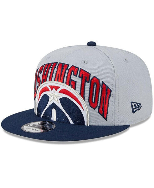Бейсболка New Era мужская серо-синяя Washington Wizards Tip-Off Two-Tone 9FIFTY Snapback Hat