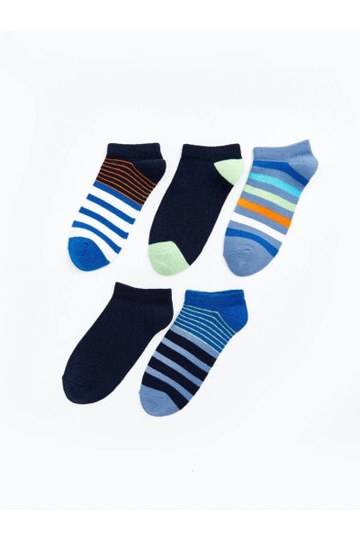 Renk Bloklu Erkek Çocuk Patik Çorap 5'li