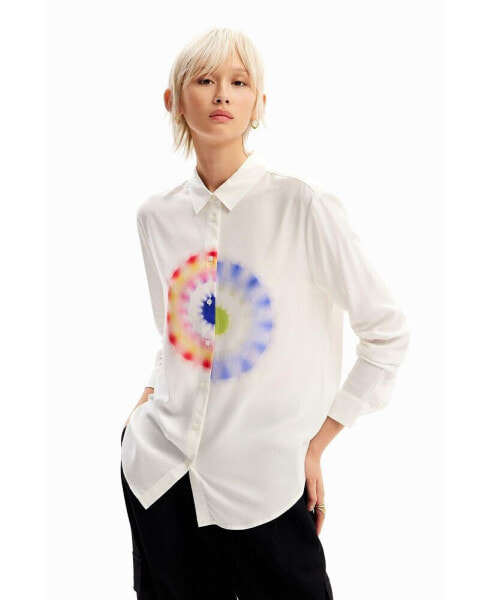 Women's Geometric viscose shirt