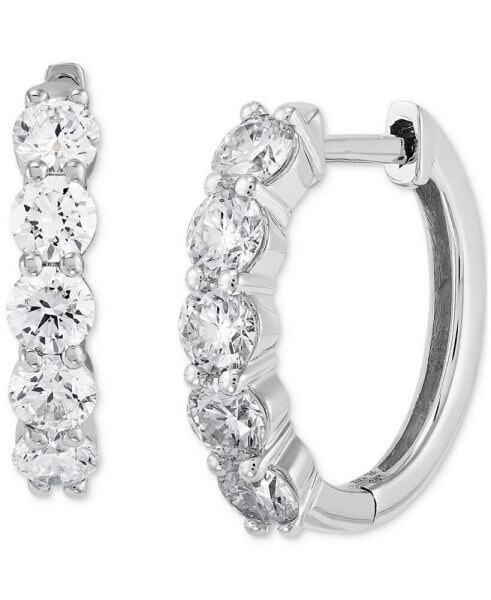 Lab Grown Diamond Small Hoop Earrings (1 ct. t.w.) in 14k White Gold