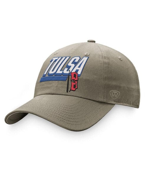 Men's Khaki Tulsa Golden Hurricane Slice Adjustable Hat