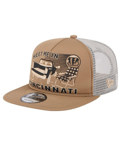 Men's Tan Cincinnati Bengals Meet Me 9FIFTY Snapback Hat