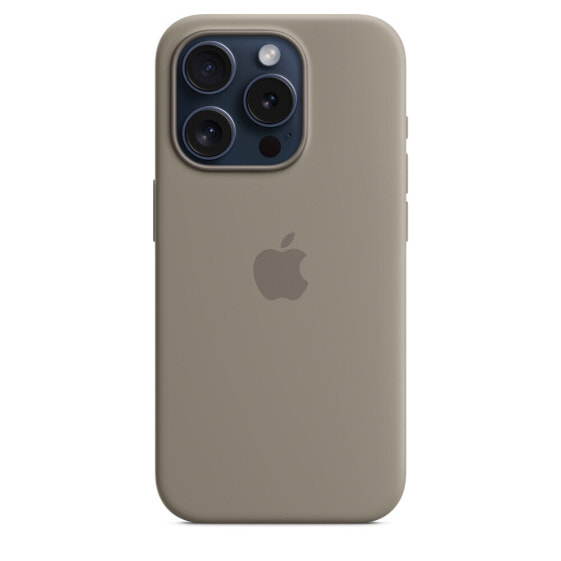 Чехол для iPhone 15 Pro Si Apple Case Clay силиконовый с пылезащитным покрытием