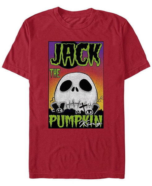 Men's Nightmare Before Christmas Jack Big Skull Short Sleeves T-shirt