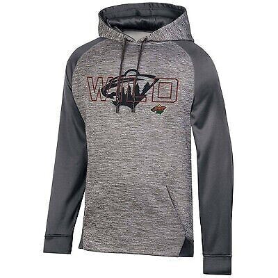 NHL Minnesota Wild Men's Gray Performance Hooded Sweatshirt - S