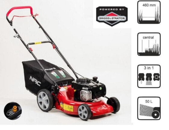 NAC KOSIARKA SPALINOWA BEZ NAPĘDU 46cm BRIGGS & STRATTON 125cc LP46-450E-H