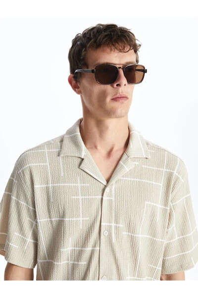 Рубашка LC WAIKIKI Vision Slim Fit с краткими рукавами для мужчин