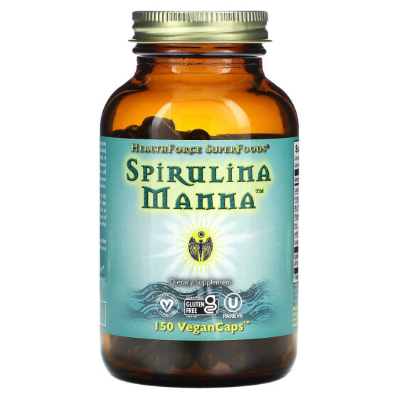 Капсулы веганские HealthForce Superfoods Спирулина Manna, 150 шт.