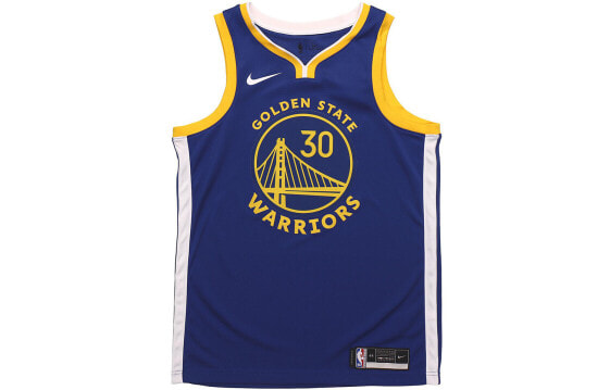 Баскетбольная майка Nike NBA SW 30 2020-2021 в мужской базовой комплектации Карри 30, синего цвета