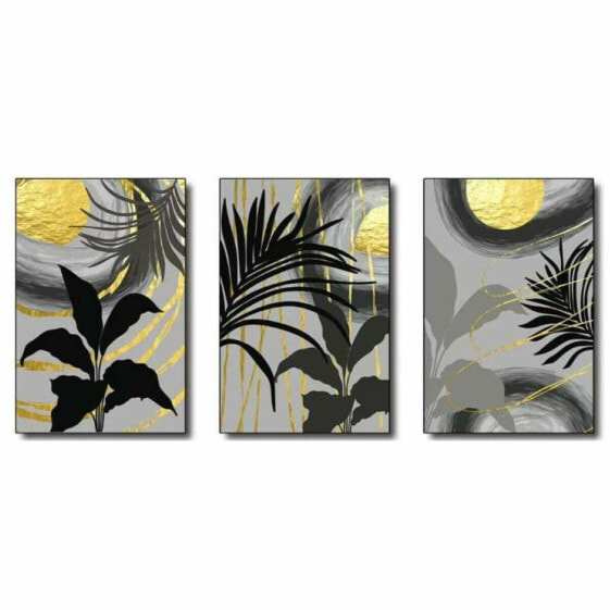 Painting DKD Home Decor 53 x 3,5 x 73 cm Glitter Modern (3 Pieces)