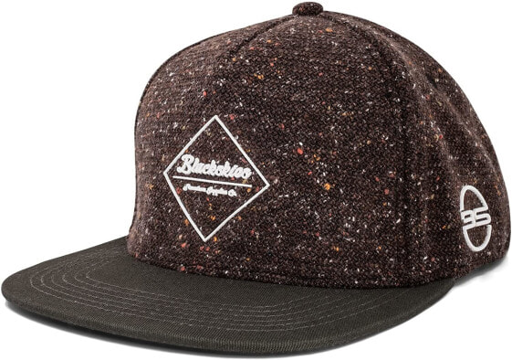 Blackskies Snapback cap, black, brown, grey wool screen, unisex premium baseball cap.