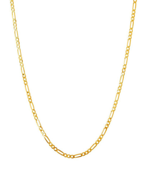 Italian Gold polished 22" Figaro Chain (1.85mm) in 10K Yellow Gold