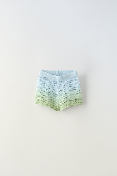 Dip-dye knit bermuda shorts