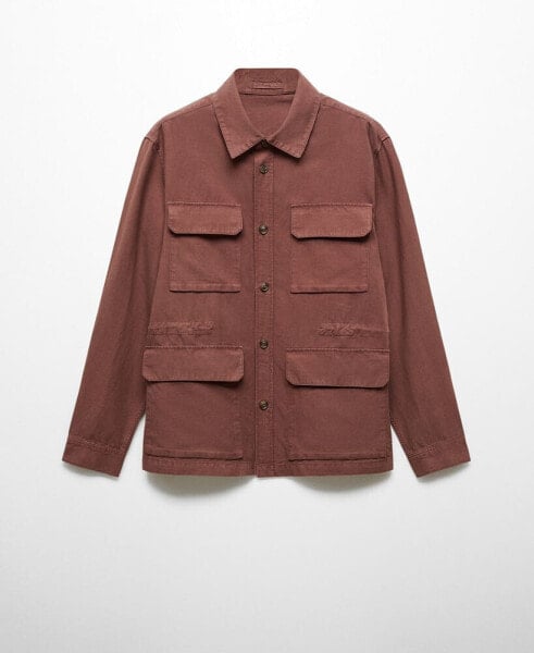 Men's Pocket Linen-Blend Jacket