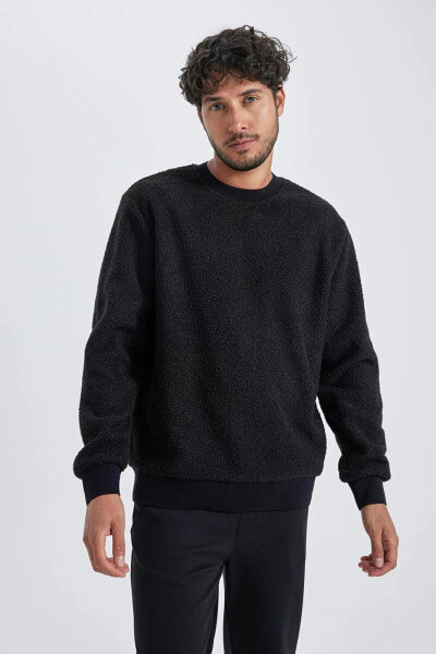 Regular Fit Bisiklet Yaka Pelüş Sweatshirt A6818ax23wn