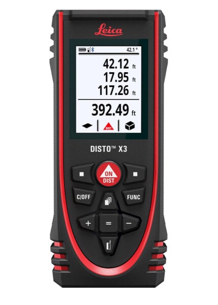 Leica Camera Leica DISTO X3 - Laser distance meter - ft - in - m - Black - Digital - IP65 - Android - iOS