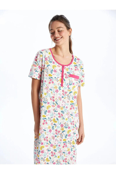 Пижама LC WAIKIKI с коротким рукавом и цветочным воротником