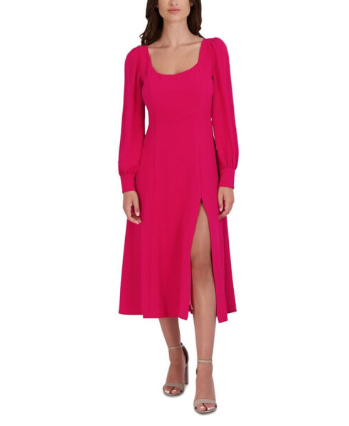 Women's Long-Sleeve Midi Dress