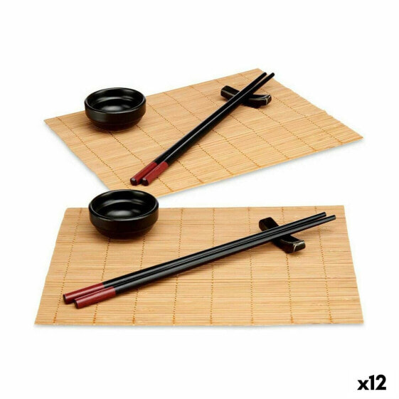 Набор для суши Чёрный Бамбук Керамика (12 штук)