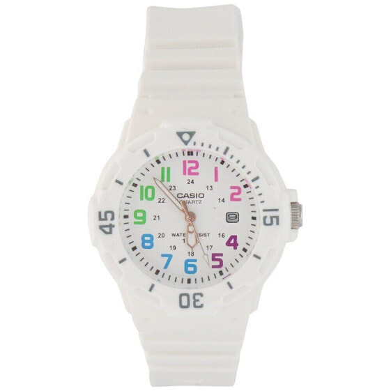 Casio Women's LRW-200H-2BVCF Stainless Steel Watch Resin Band White