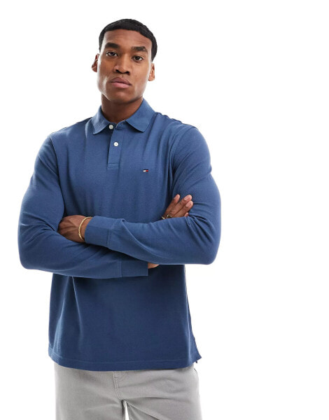 Tommy Hilfiger Long Sleeve Regular Polo Shirt in Blue