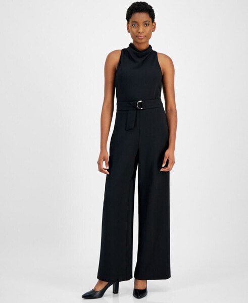 Women's Cowlneck Wide-Leg Jumpsuit