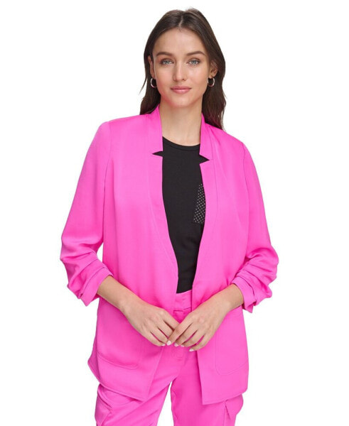 Women's Ruched-Sleeve Relaxed Jacket