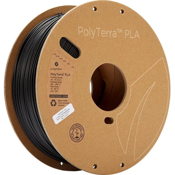 Filament Polymaker PolyTerra PLA 1,75mm, 1kg - Charcoal Black