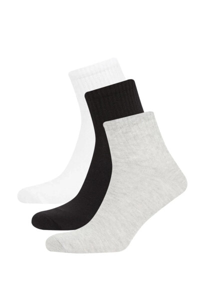 Erkek 3'lü Pamuklu Patik Çorap C0162axns