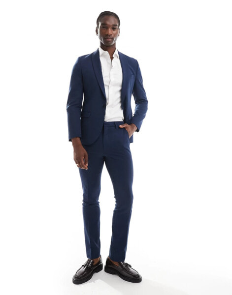 Twisted Tailor Ellroy suit trousers in navy co-ord