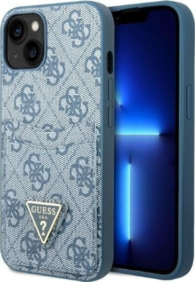 Guess Guess GUHCP13SP4TPB iPhone 13 mini 5,4" niebieski/blue hardcase 4G Triangle Logo Cardslot NoSize