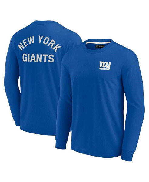 Men's and Women's Royal New York Giants Super Soft Long Sleeve T-shirt